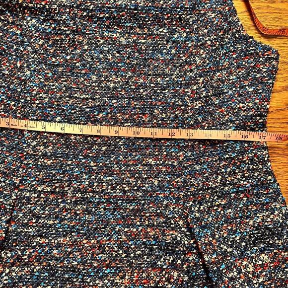 Duffield Lane Navy Confetti Tweed Ellis Top Size S - Picture 11 of 13